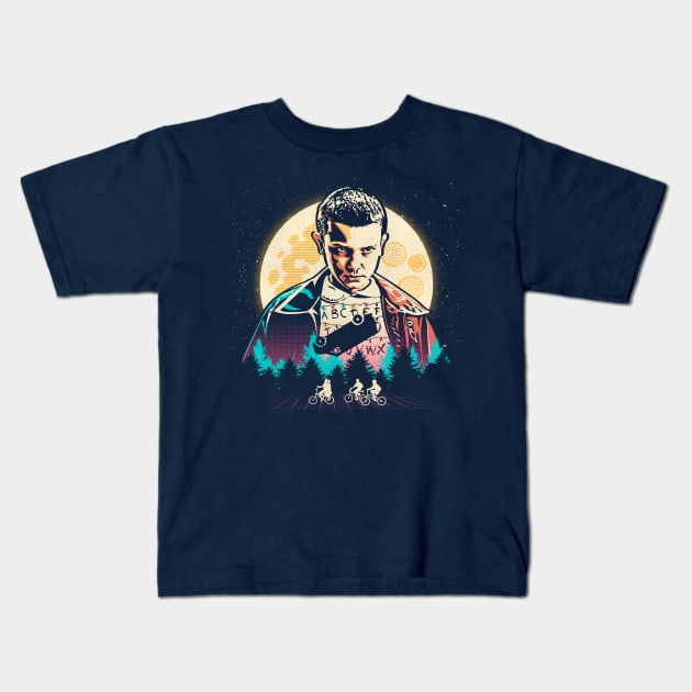 Stranger Things Kids T-Shirt by TomTrager